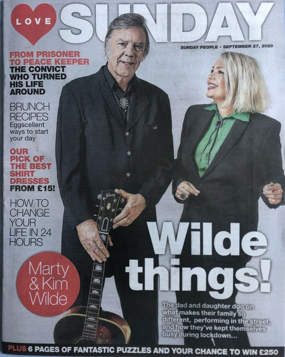 Kim Wilde Marty Wilde UK Love Sunday Magazine 27/09/20
