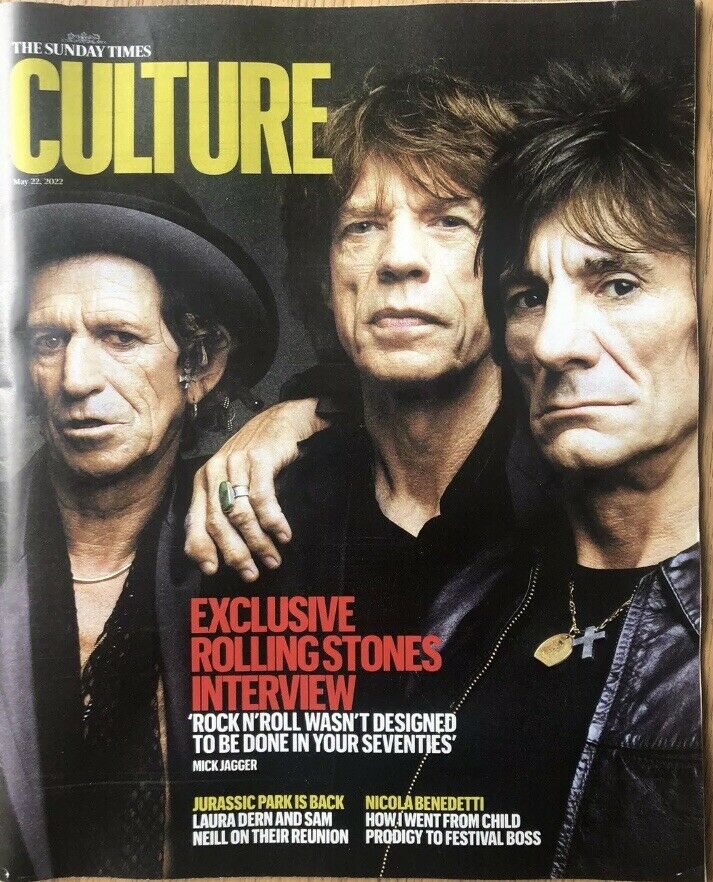 Rolling Stones Sunday Times Culture Magazine 22/05 UK Mick Jagger Charlie Watts