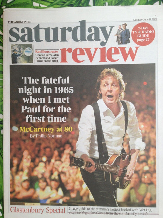 TIMES REVIEW 18/06/2022 PAUL McCARTNEY AT 80 by Philip Norman