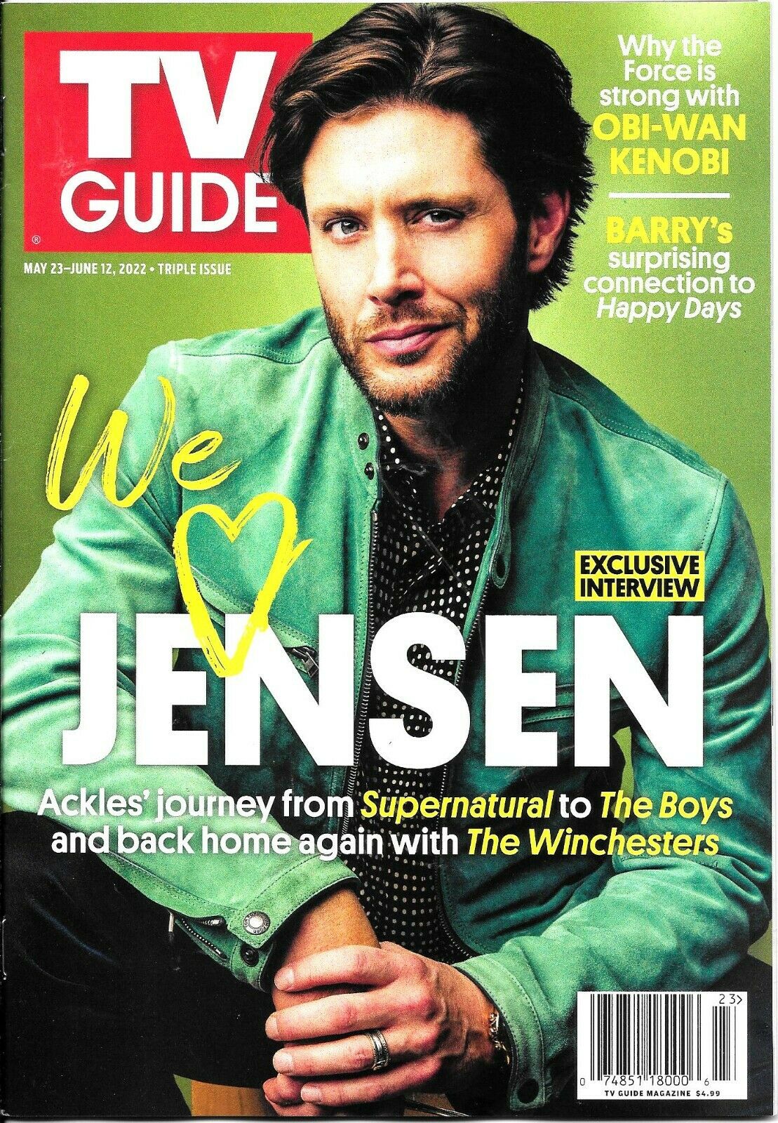 US TV GUIDE May 2022 JENSEN ACKLES THE BOYS THE WINCHESTERS Supernatural