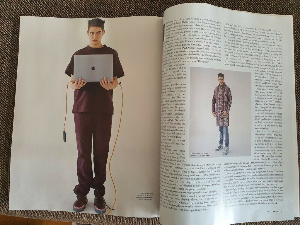 GQ Australia Magazine May/June 2020 Hero Fiennes Tiffin