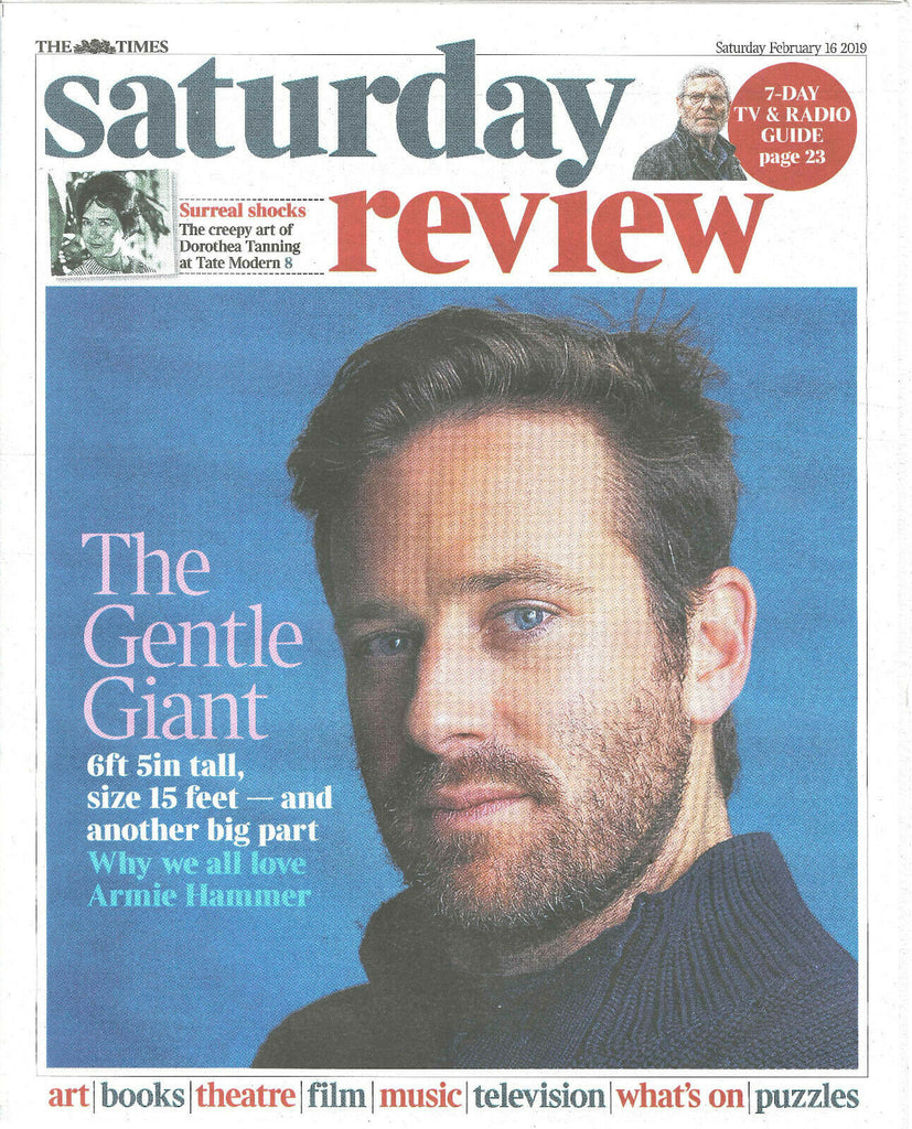UK Times Review February 2019: ARMIE HAMMER COVER & FEATURE