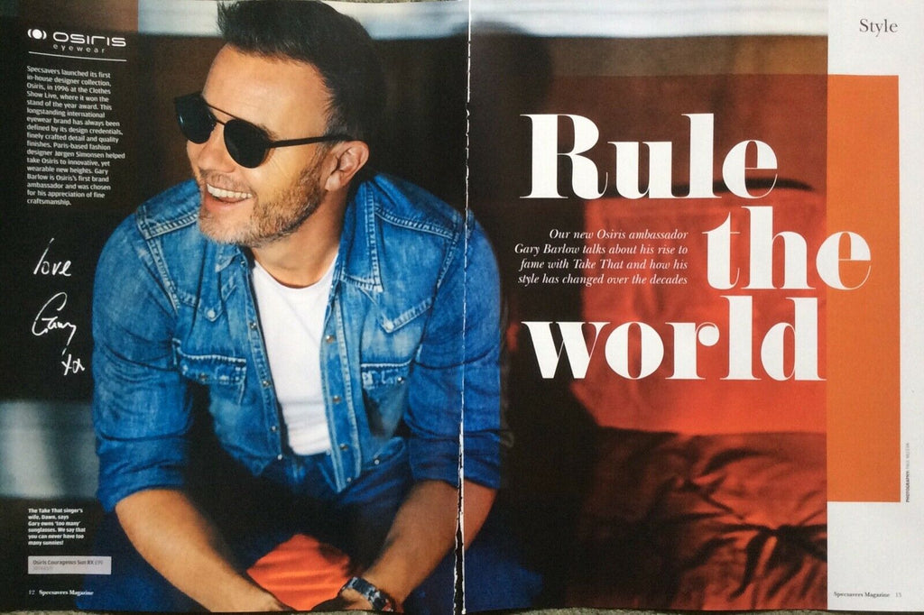 GARY BARLOW Take That UK Specsavers Magazine Spring/Summer 2019