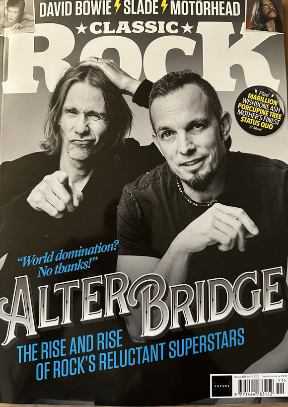 Classic Rock Magazine Issue 307 November 2022 - Alter Bridge -NEW