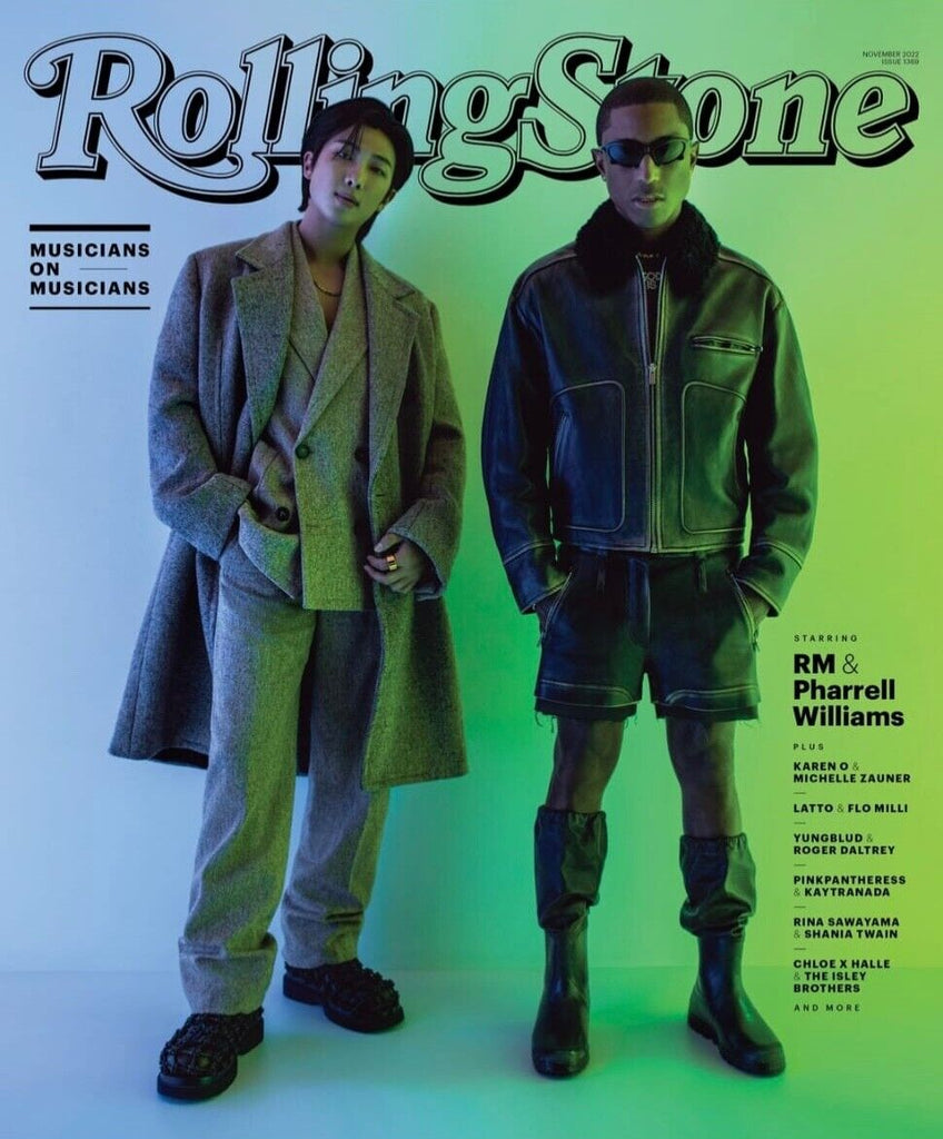 RM PHARRELL WILLIAMS BTS MUSICIANS ON MUSICIANS ROLLING STONE NOVEMBER 2022