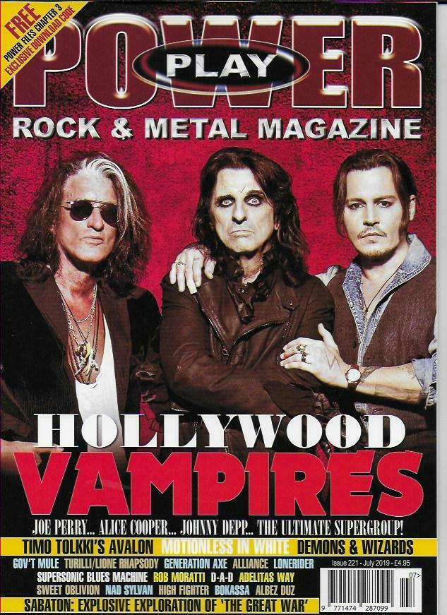 Power Play Magazine July 2019 HOLLYWOOD VAMPIRES (Johnny Depp + Alice Cooper)