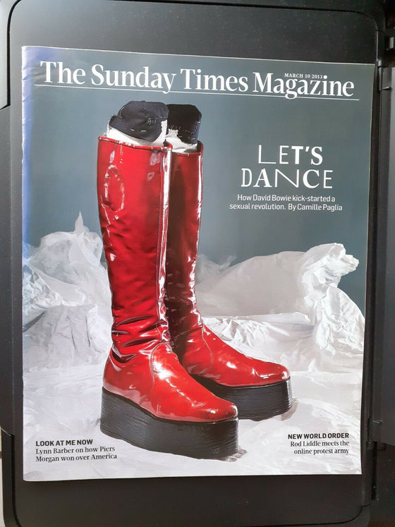 SUNDAY TIMES MAGAZINE 10th March 2013 David Bowie Cover Feature