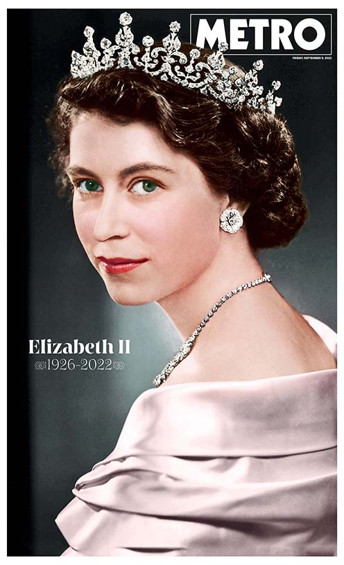 THE METRO UK NEWSPAPER QUEEN ELIZABETH II DEATH 1926-2022 THE METRO UK NEWSPAPER QUEEN ELIZABETH II DEATH 1926-2022