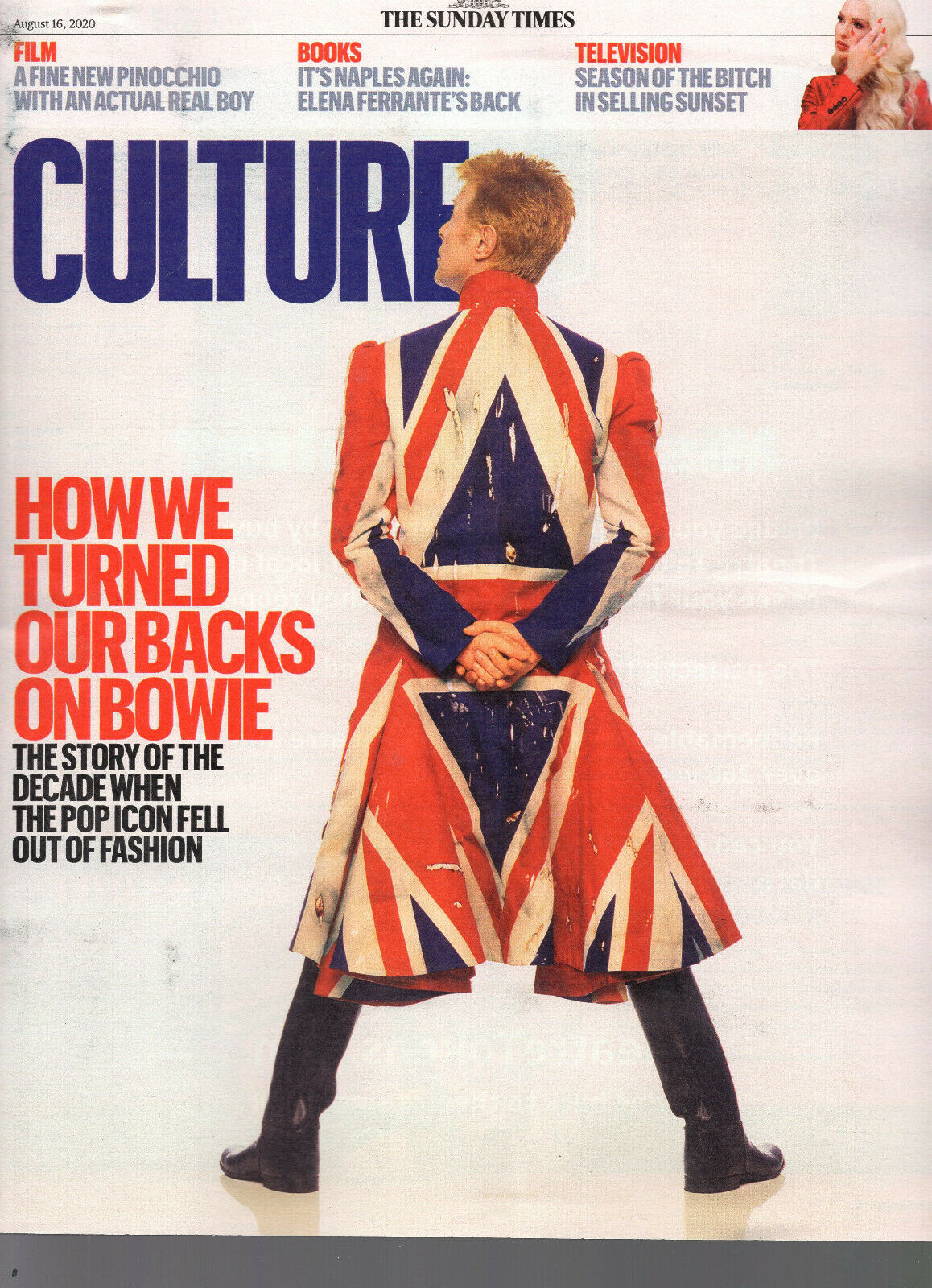 Culture Magazine August 16 2020 David Bowie Cover