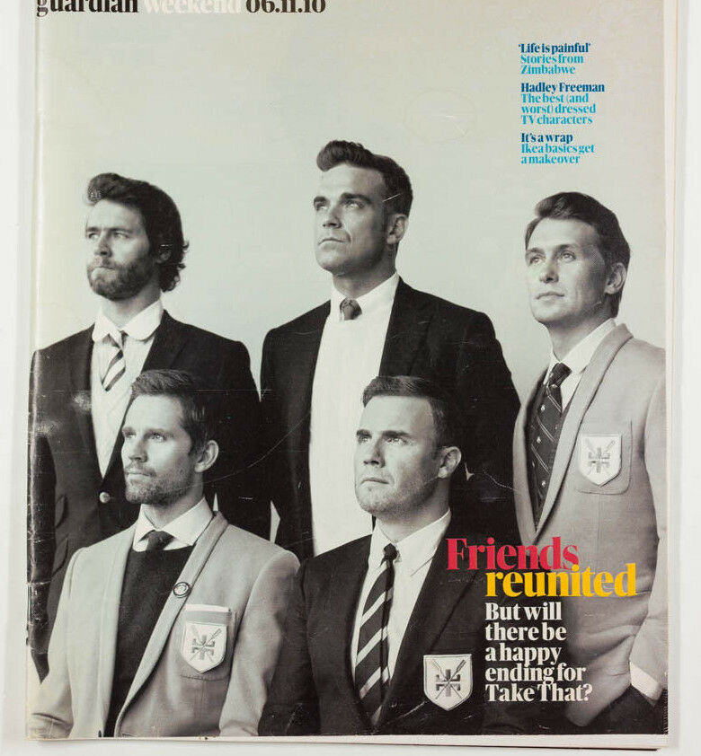 Take That Michael Owen Gary Barlow Robbie Williams THE GUARIDAN WEEKEND MAGAZINE