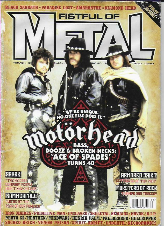 FISTFUL OF METAL MAGAZINE-ISSUE 1 Motorhead Ace of Spades Turns 40