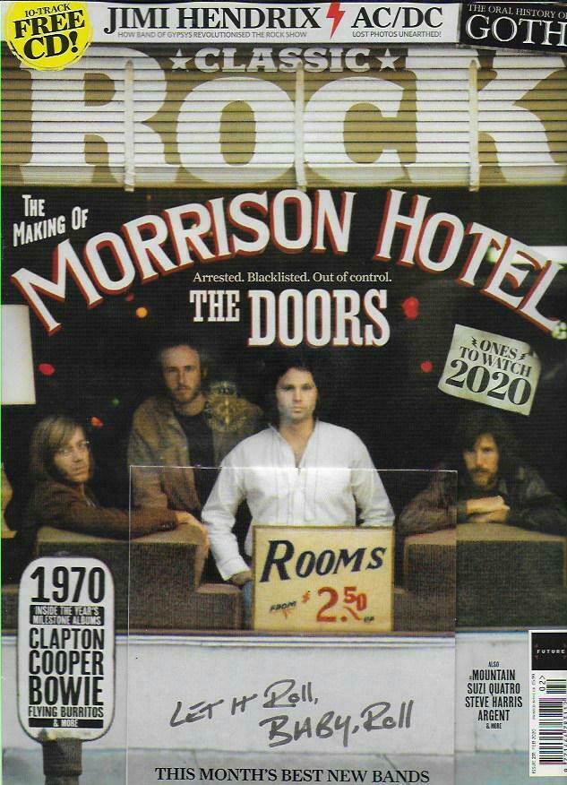 CLASSIC ROCK Magazine February 2020: The Doors Jim Morrison - The Making Of Morrison Hotel
