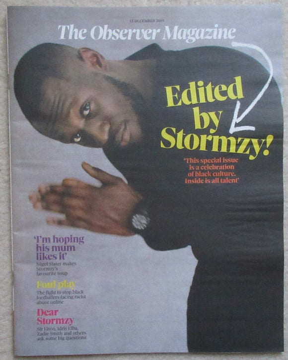 New UK The Observer Magazine Edited By Stormzy Cover - by Sir Elton John, Judi Dench