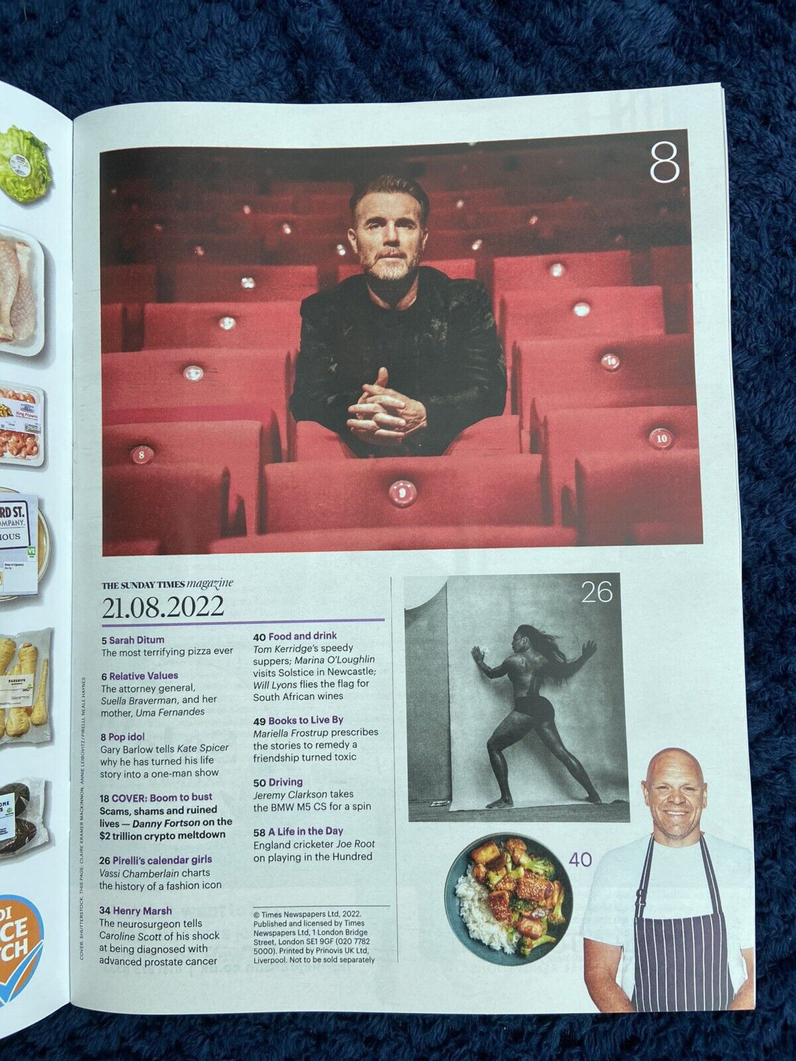 SUNDAY TIMES Mag 21/08/2022 GARY BARLOW interview TAKE THAT
