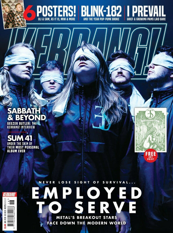 KERRANG! magazine 4 May 2019 Employed To Serve + art print Geezer Butler Sum 41