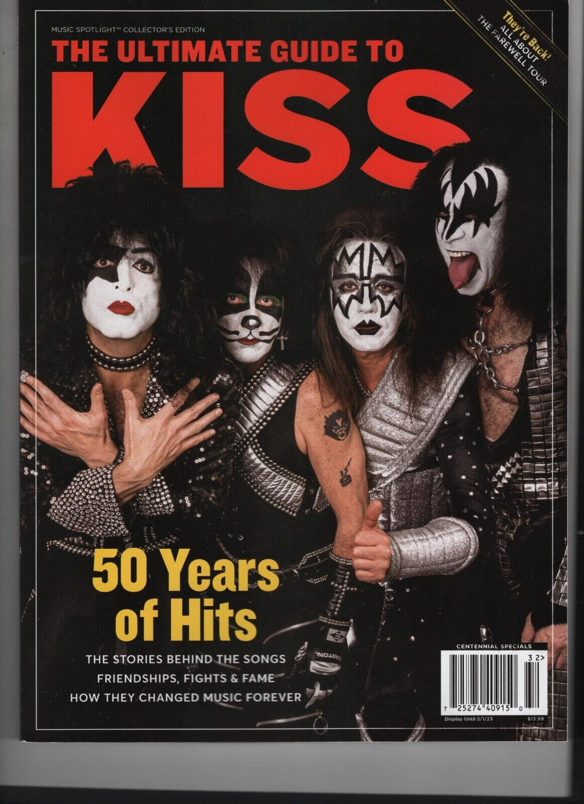 ULTIMATE GUIDE TO KISS MAGAZINE 2023 CENTENNIAL MEDIA 50 YEARS OF HITS
