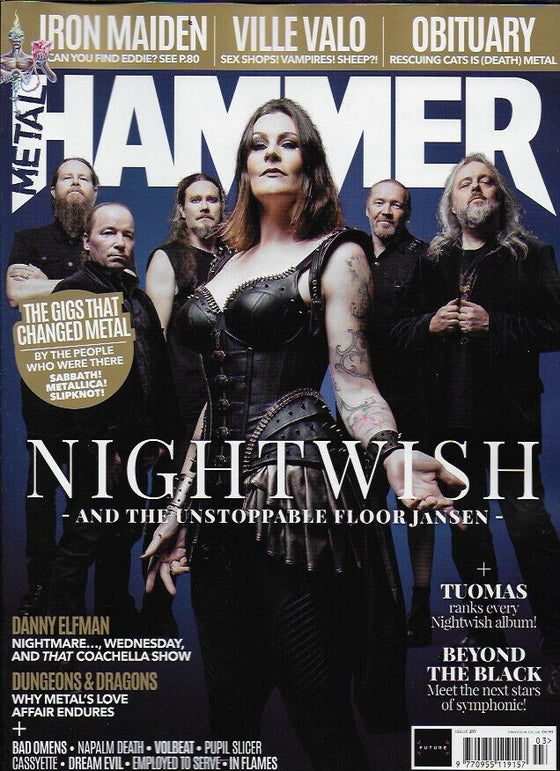 METAL HAMMER Magazine #371 NIGHTWISH Floor Jansen Ville Valo HIM Iron Maiden