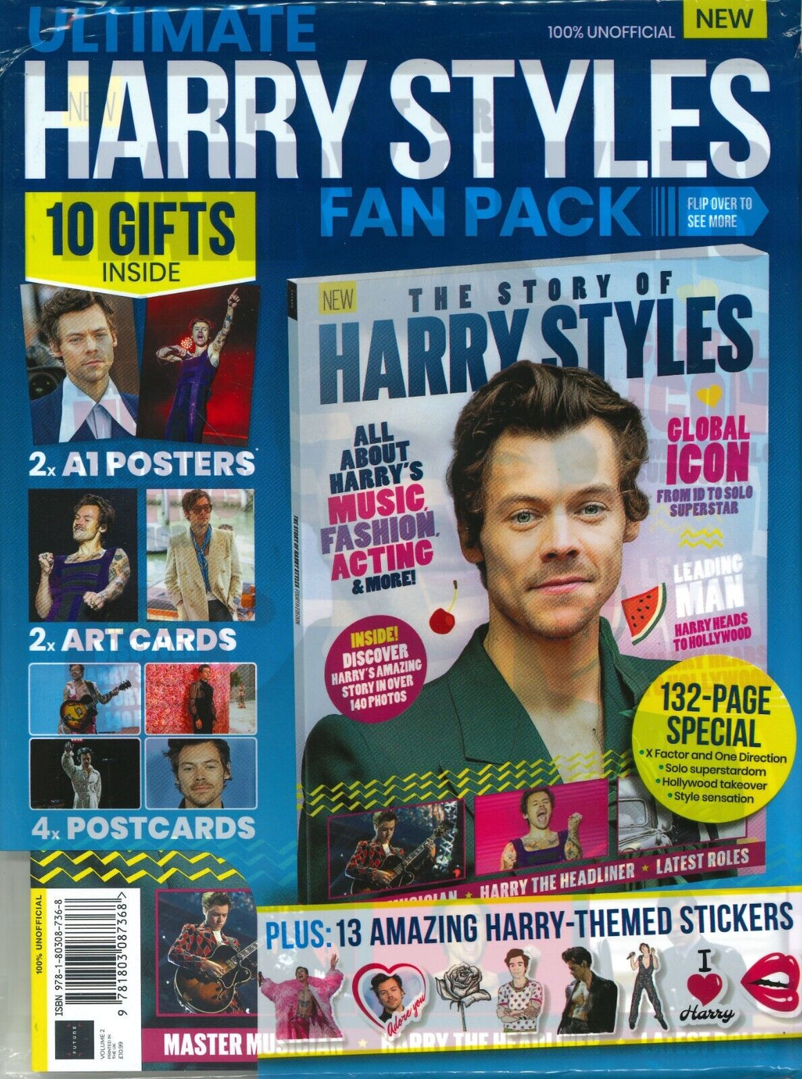 Ultimate Harry Styles Magazine Fan Pack, A1 Posters Art Cards Postcards Stickers