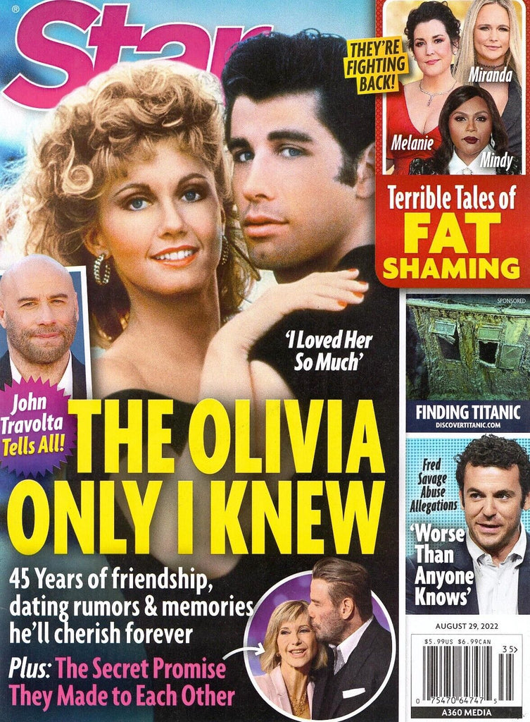 STAR MAGAZINE - AUGUST 29, 2022 - JOHN TRAVOLTA - THE OLIVIA NEWTON JOHN I KNEW