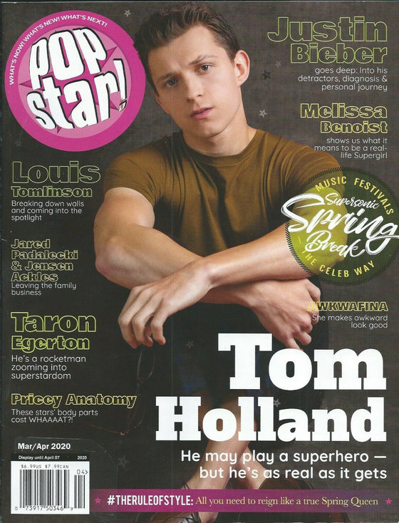 Popstar! Magazine March 2020: TOM HOLLAND Louis Tomlinson TARON EGERTON