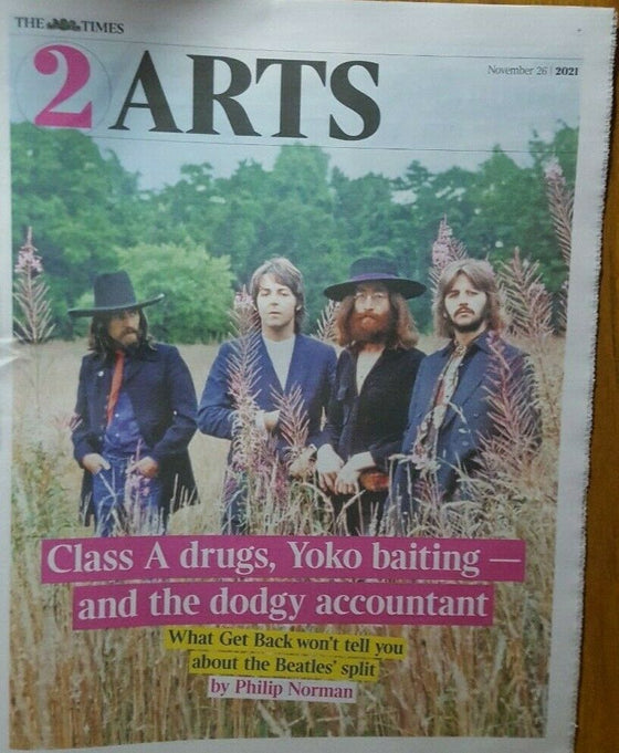 The Beatles GET BACK! Times 2 Supplement 26/11/2021