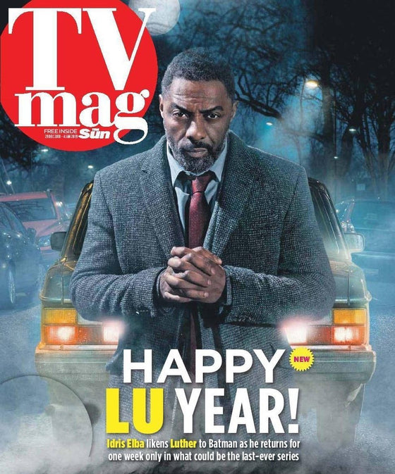 UK SUN TV Magazine 29 Dec 2018: IDRIS ELBA - Luther COVER STORY FEATURE
