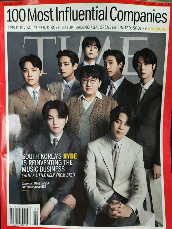 BTS - TIME MAGAZINE - APRIL 2022 - 100 MOST INFLUENTIAL COMPANIES NEW