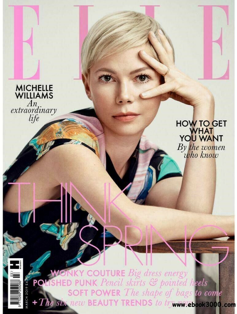 ELLE MAGAZINE FULL SIZE MARCH 2019 MICHELLE WILLIAMS COVER & INTERVIEW