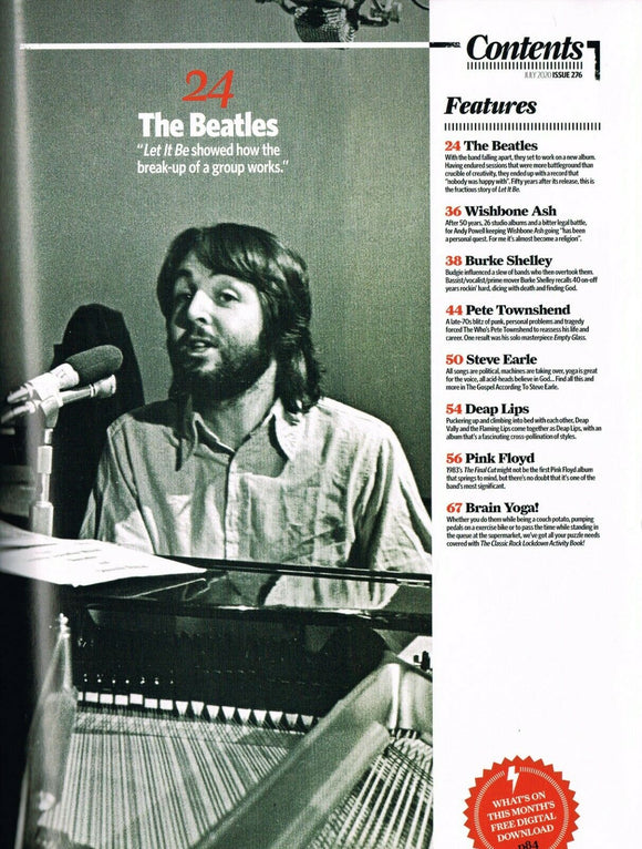 CLASSIC ROCK Magazine #276 THE BEATLES ANNIVERSARY Let It Be