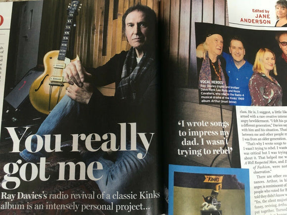 RADIO TIMES Magazine 2 November 2019: Ray Davies (The Kinks) Interview
