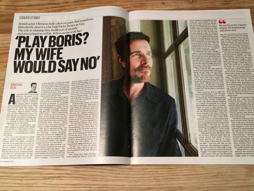 UK Culture Magazine JAN 2019: CHRISTIAN BALE James Blake BETTE DAVIS Tim Roth