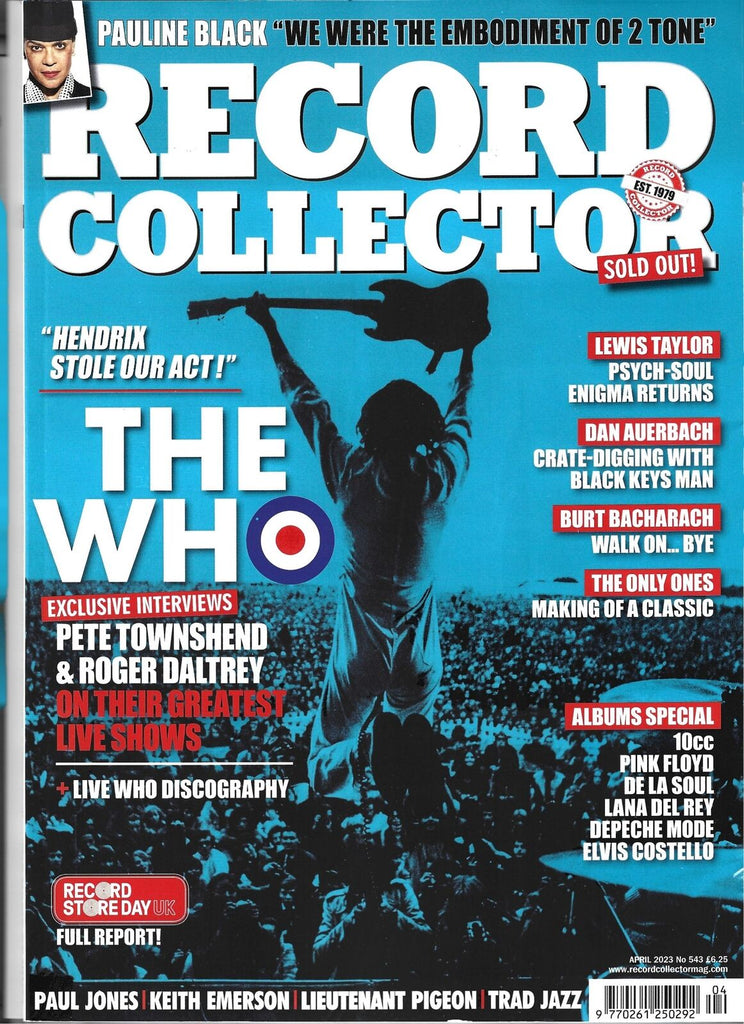 Record Collector Magazine - April 2023 THE WHO Pete Townshend Roger Daltrey