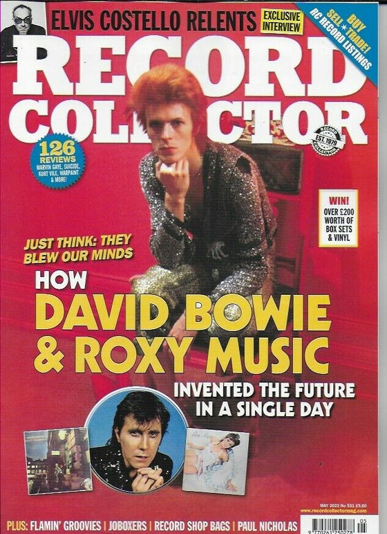 RECORD COLLECTOR May 2022 David Bowie & Roxy Music - Elvis Costello