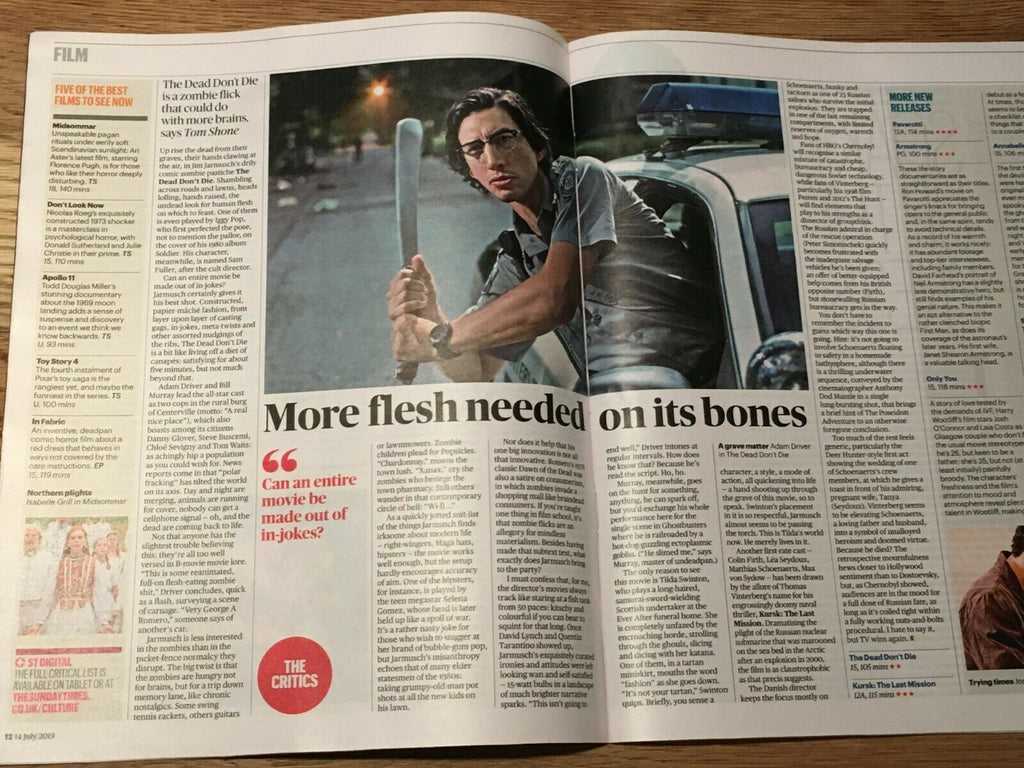 UK CULTURE MAGAZINE July 2019: MABEL Adam Driver AIDAN TURNER James McArdle