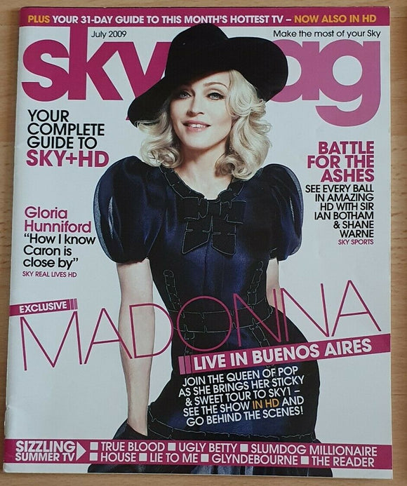 Madonna On The Cover Of UK Edition Sky Mag July 2009 RARE