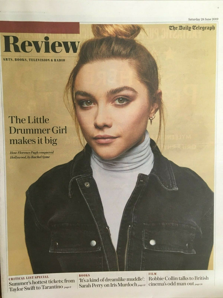 UK Telegraph Review June 2019: FLORENCE PUGH Cover & Interview - THE BEATLES
