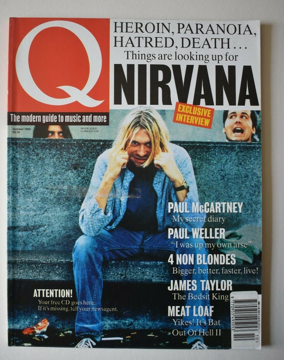 Q magazine - Kurt Cobain cover (October 1993) Tina Turner James Taylor Paul McCartney