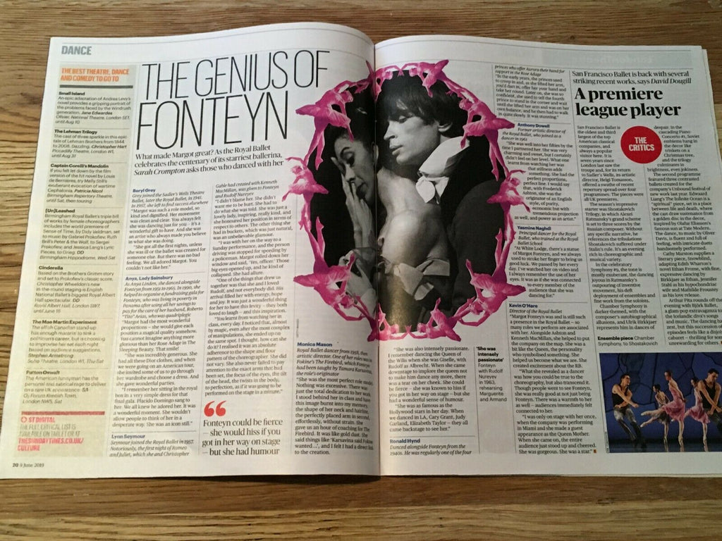 UK CULTURE Magazine June 2019: BILL NIGHY Bob Dylan MARGOT FONTEYN Emma Thompson