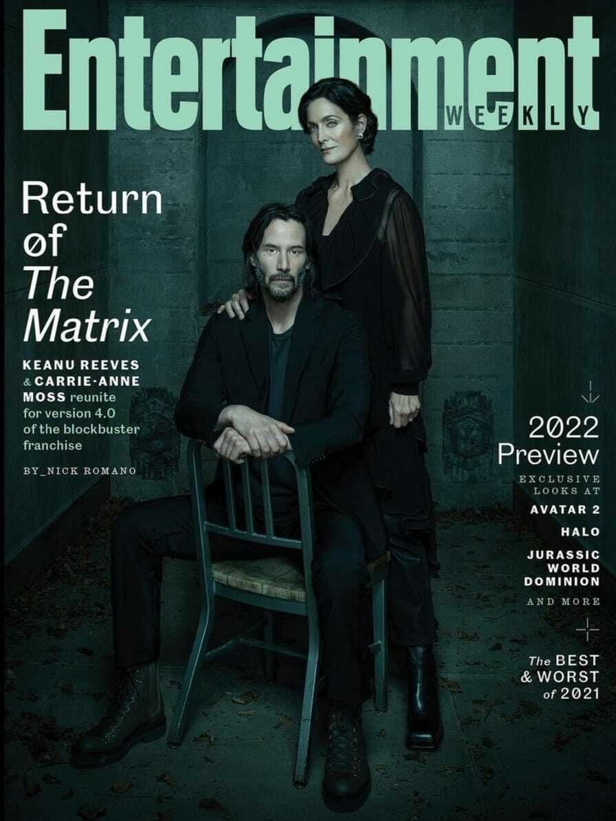 THE MATRIX KEANU REEVES CARRIE ANNE MOSS ENTERTAINMENT WEEKLY
