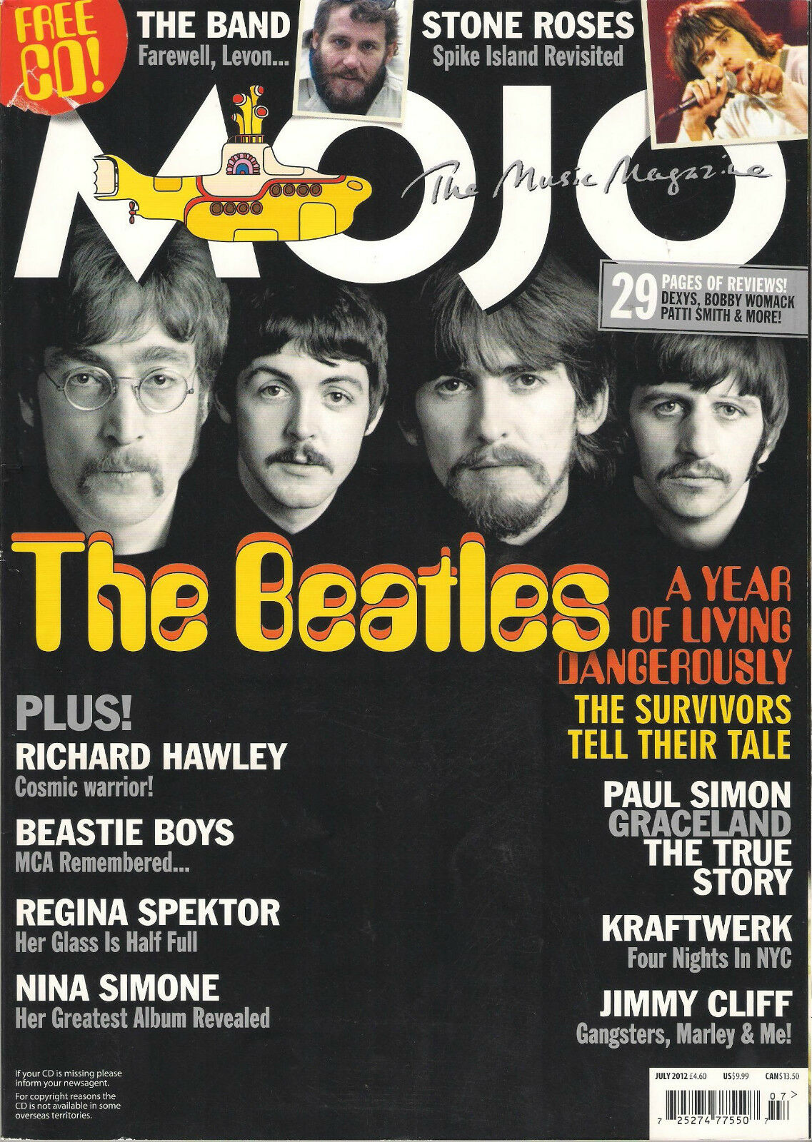 MOJO The Beatles ビートルズ Mojo Magazine July 2012 The Beatles - A Year Of Living