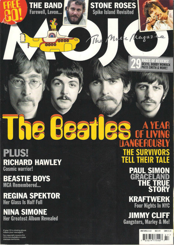 Mojo Magazine July 2012 The Beatles - A Year Of Living Dangerously