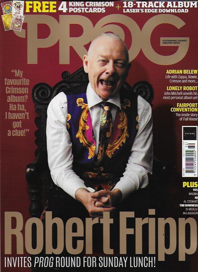 Prog Magazine #132 August 2022 ROBERT FRIPP - KING CRIMSON + Art Cards