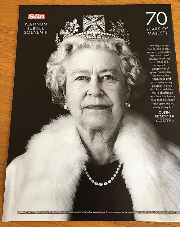 The Sun - Queen Elizabeth II Platinum Jubilee Souvenir Magazine - 70 Years - May 2022
