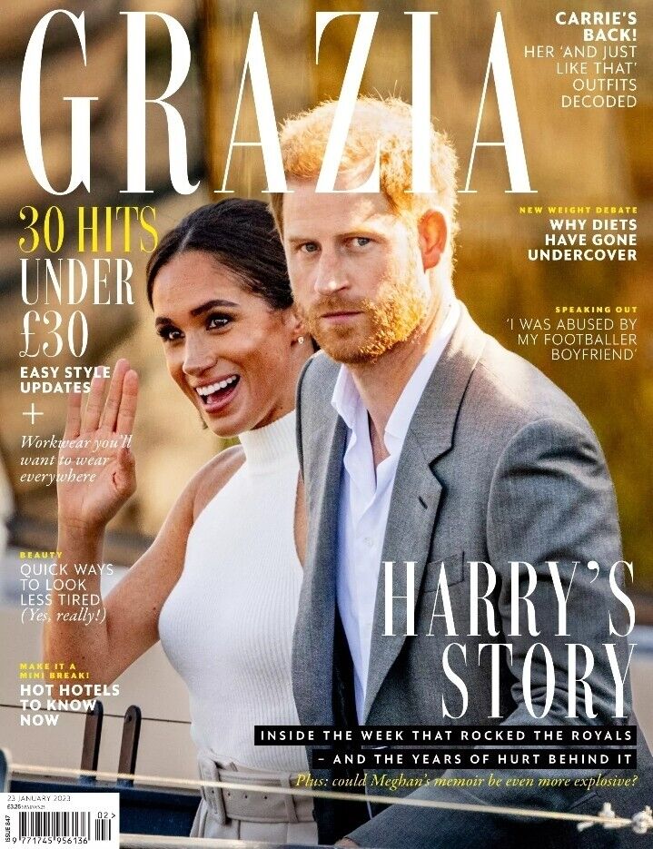 Grazia Magazine - 16th January 2023 - Prince Harry Meghan Markle Spare Special