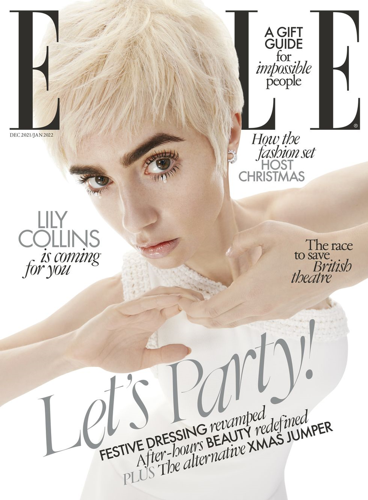 LILY COLLINS - ELLE UK MAGAZINE - DECEMBER 2021 BRAND NEW