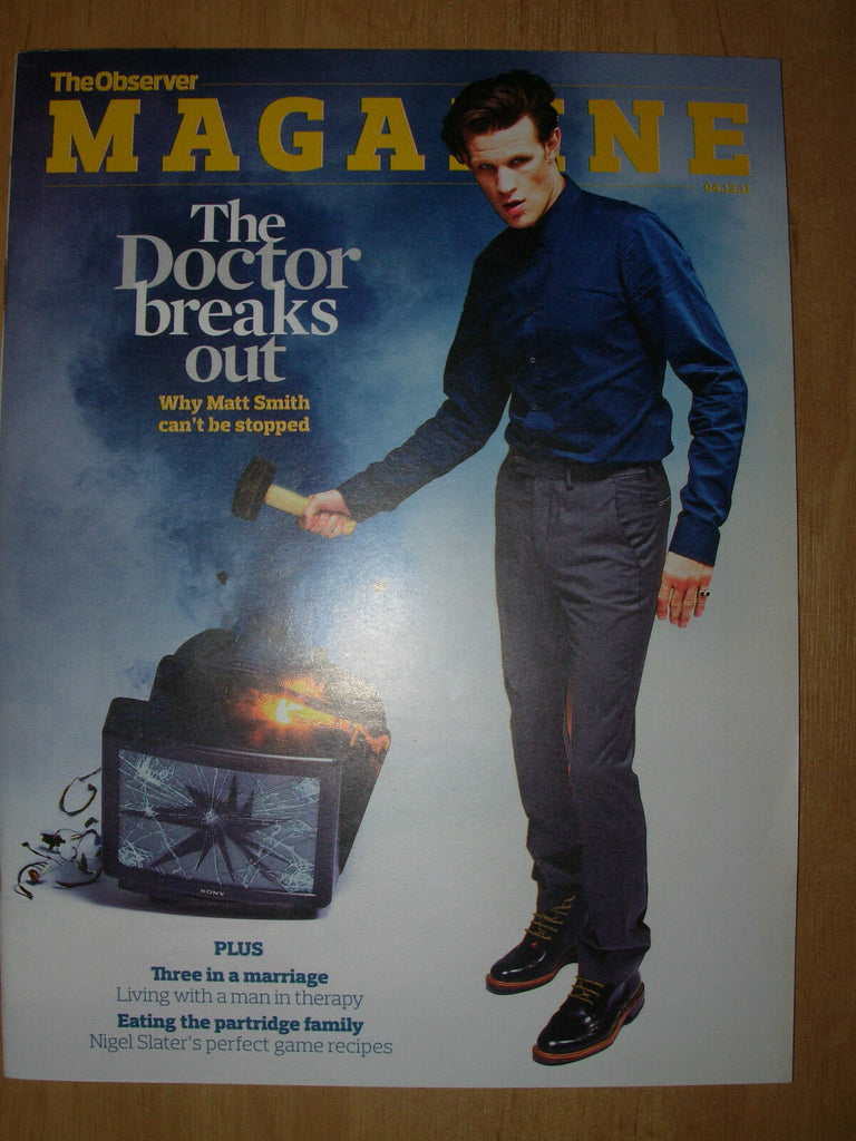 THE OBSERVER MAGAZINE 4th DECEMBER 2011 DOCTOR WHO - MATT SMITH
