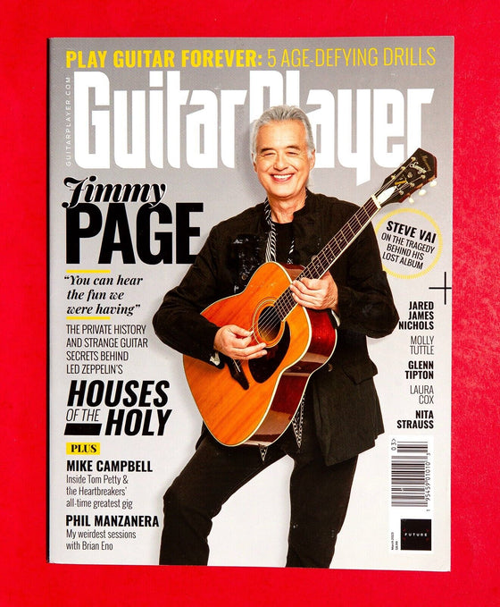 JIMMY PAGE LED ZEPPELIN STEVE VAI - Guitar Player Magazine - March 2023 - NEW