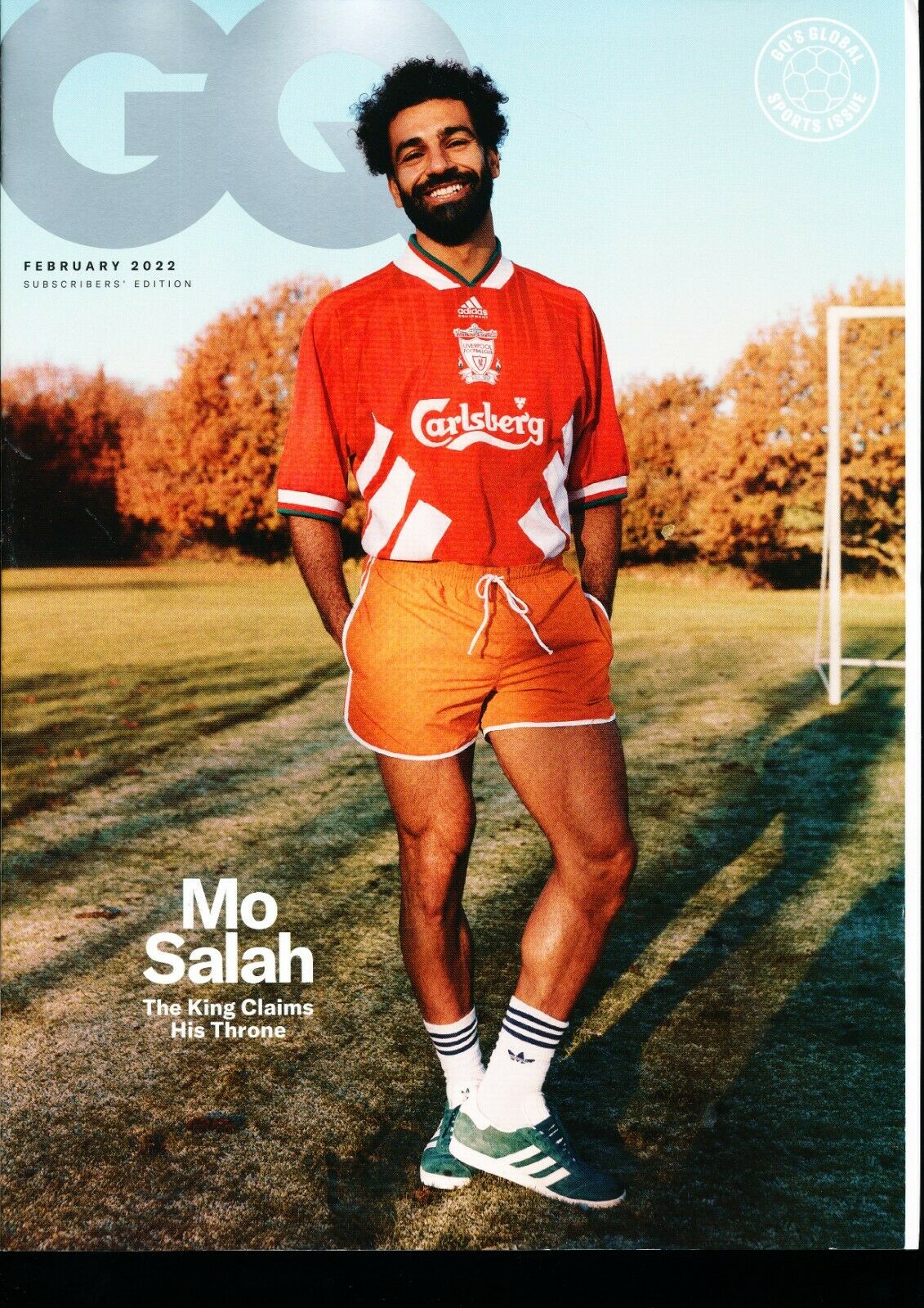 BRITISH GQ Magazine February 2022 Mo Salah Liverpool FC Subscribers Cover