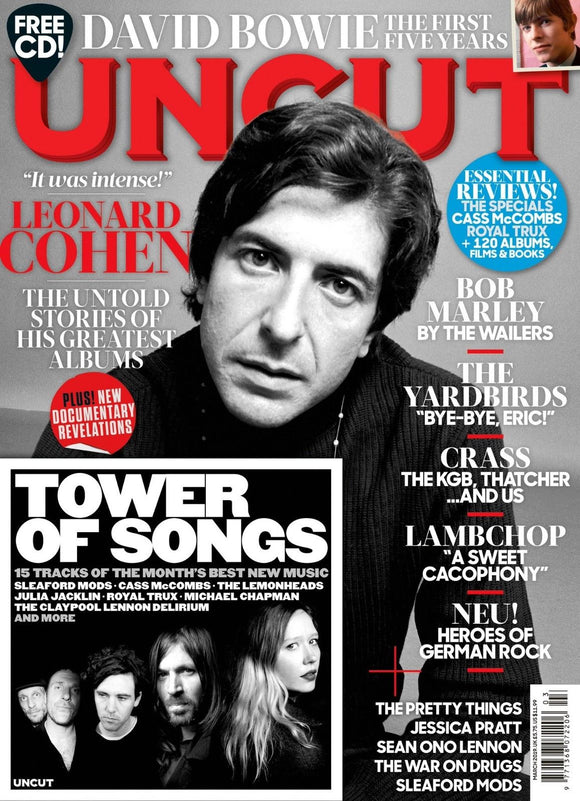 UNCUT magazine March 2019 Leonard Cohen David Bowie Crass Bob Marley Lambchop