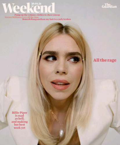 UK Guardian Weekend January 2021: BILLIE PIPER COVER FEATURE
